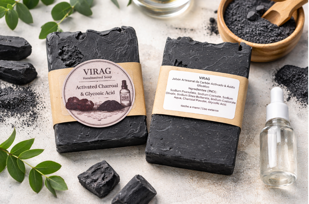 activated charcoal and glycolic Acid