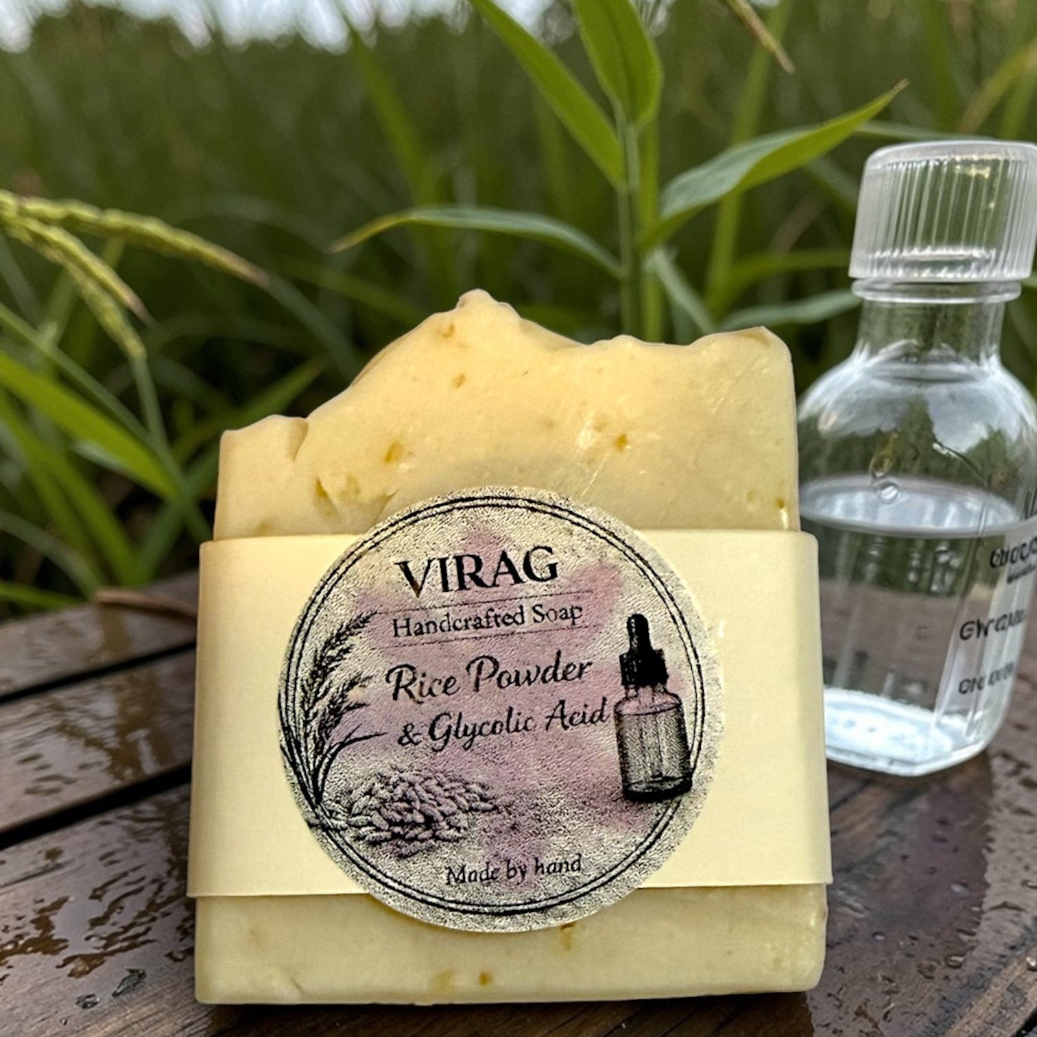Handmade Rice & Glycolic Acid Soap