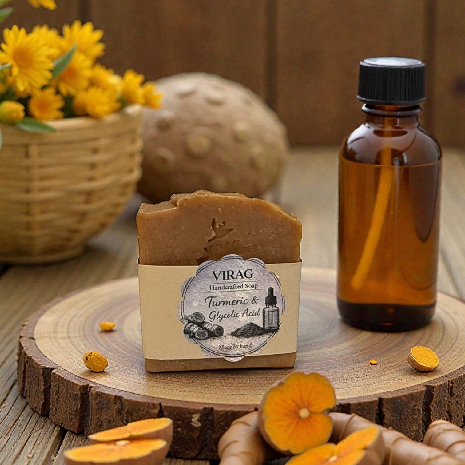 Handmade Turmeric & Glycolic Acid Soap