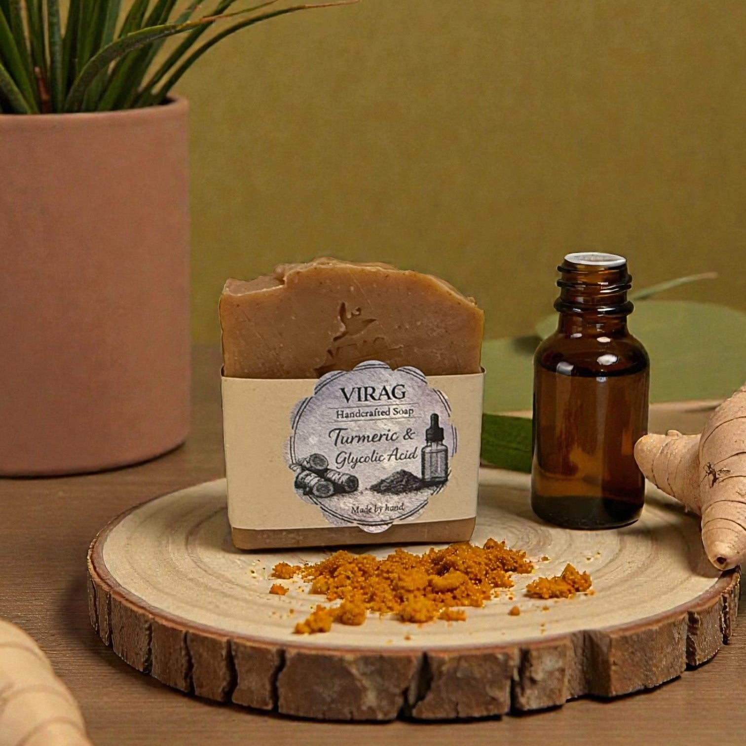Handmade Turmeric & Glycolic Acid Soap